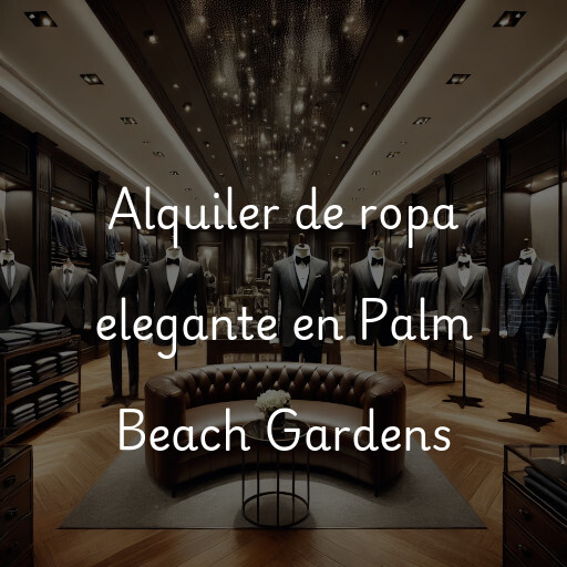 Alquiler de ropa elegante en Palm Beach Gardens
