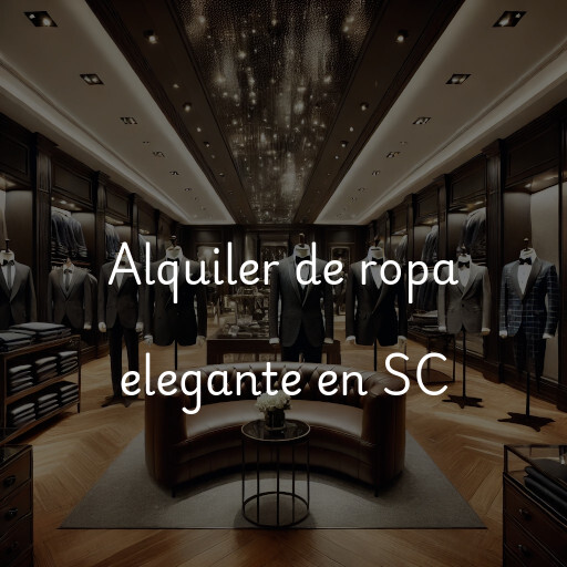 Alquiler de ropa elegante en SC