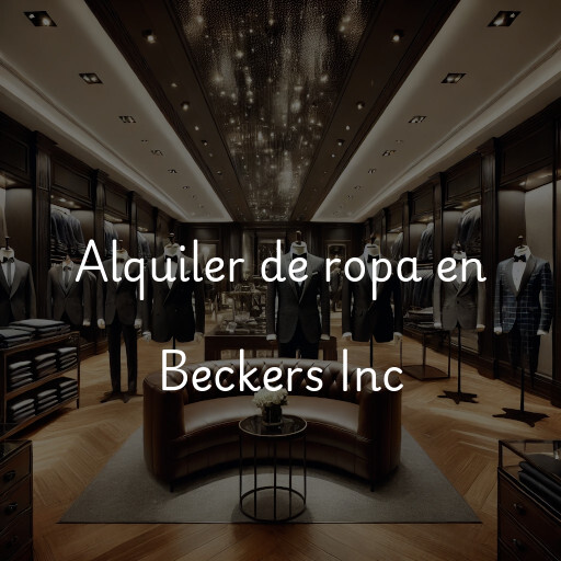 Alquiler de ropa en Beckers Inc