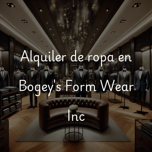 Alquiler de ropa en Bogey's Form Wear Inc
