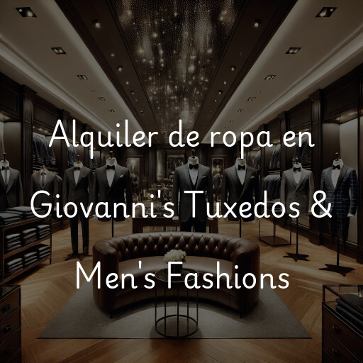 Alquiler de ropa en Giovanni's Tuxedos & Men's Fashions