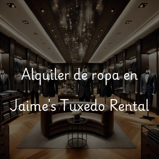 Alquiler de ropa en Jaime's Tuxedo Rental