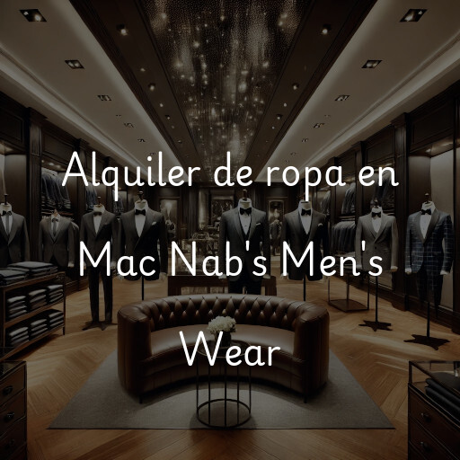 Alquiler de ropa en Mac Nab's Men's Wear
