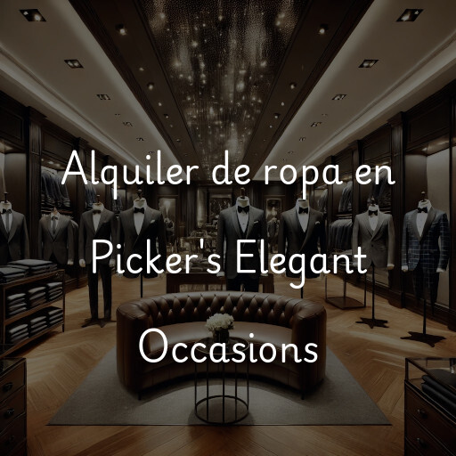 Alquiler de ropa en Picker's Elegant Occasions