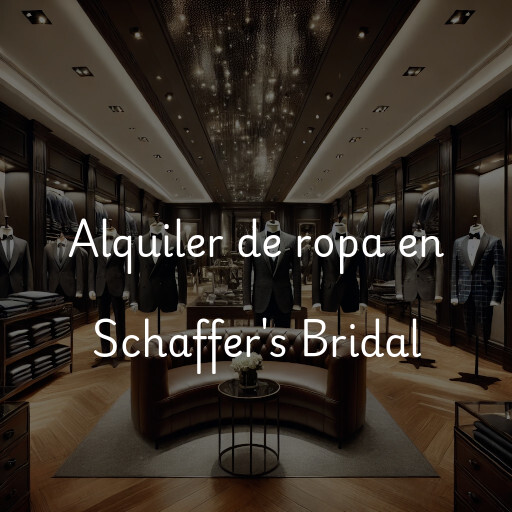 Alquiler de ropa en Schaffer's Bridal