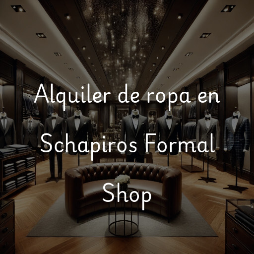 Alquiler de ropa en Schapiros Formal Shop