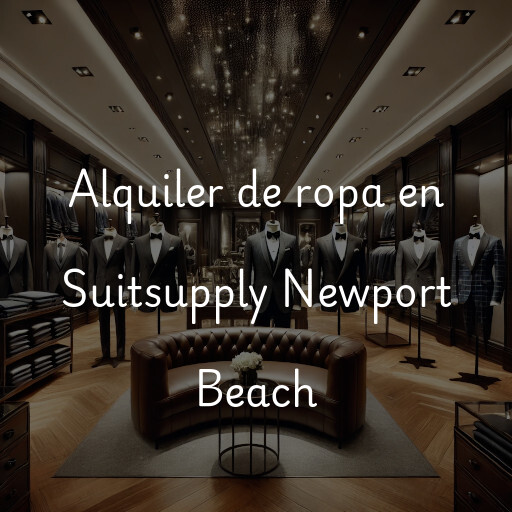 Alquiler de ropa en Suitsupply Newport Beach